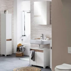 Discount Wohnen Bad Waschplatz & Hochschrank Möbel - Etravia (dreiteilig)