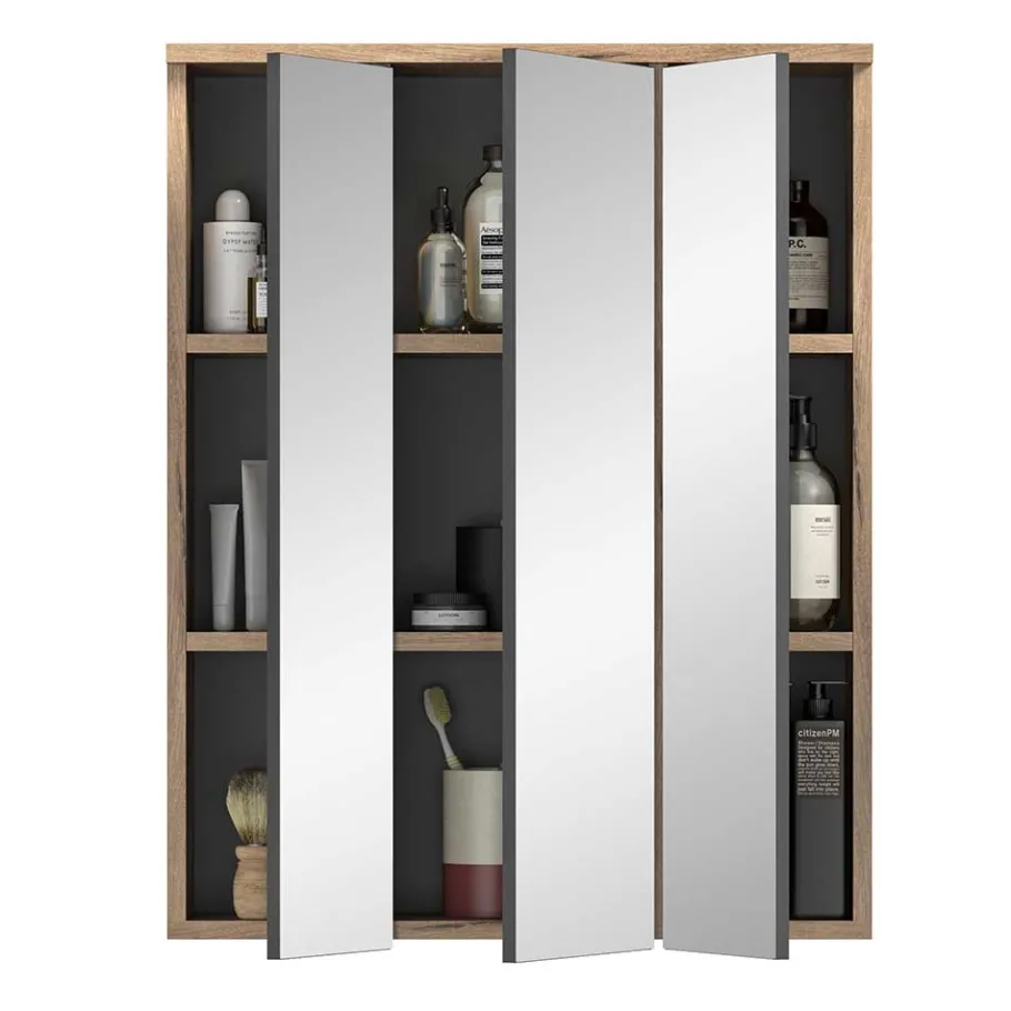 Best Wohnen Bad Waschplatz mit Hochschrank Set - Depart (dreiteilig)