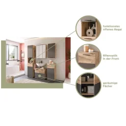 Best Wohnen Bad Waschplatz mit Hochschrank Set - Depart (dreiteilig)