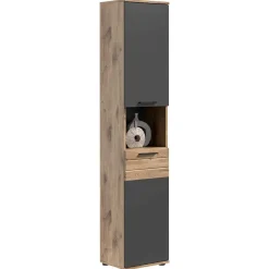 Best Wohnen Bad Waschplatz mit Hochschrank Set - Depart (dreiteilig)