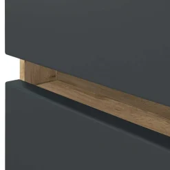 Discount Wohnen Bad Waschtisch mit Becken in Grau & Holz Optik - Athrin