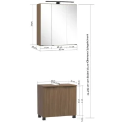 Clearance Wohnen Badausstattung Möbelset modern - Ucaida (dreiteilig)
