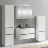 Clearance Wohnen Badblock Badmöbel in Weiß - Mesciria (vierteilig)