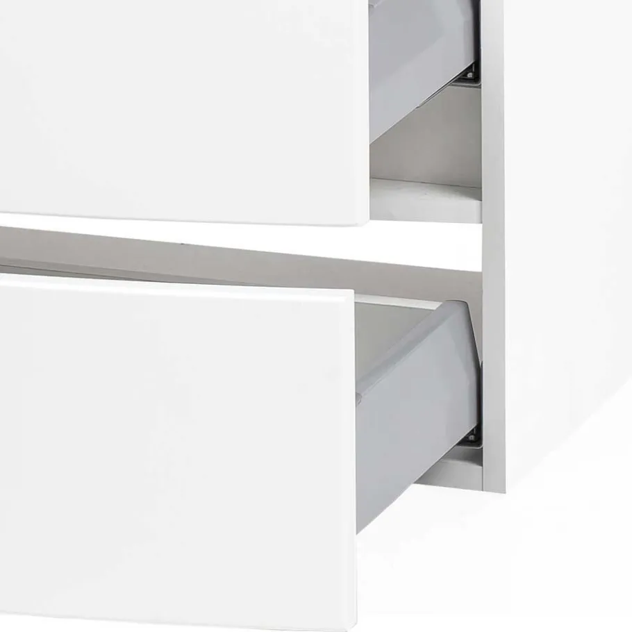 Clearance Wohnen Badblock Badmöbel in Weiß - Mesciria (vierteilig)