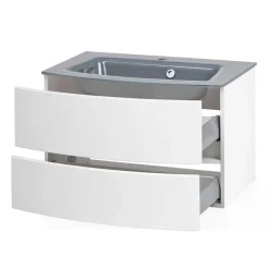 Clearance Wohnen Badblock Badmöbel in Weiß - Mesciria (vierteilig)