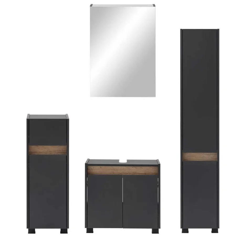 Hot Wohnen Badblock Möbel 119 cm breit - Marcius (vierteilig)