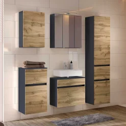 Outlet Wohnen Badblock Möbel Kombi zweifarbig - Endely (fünfteilig)