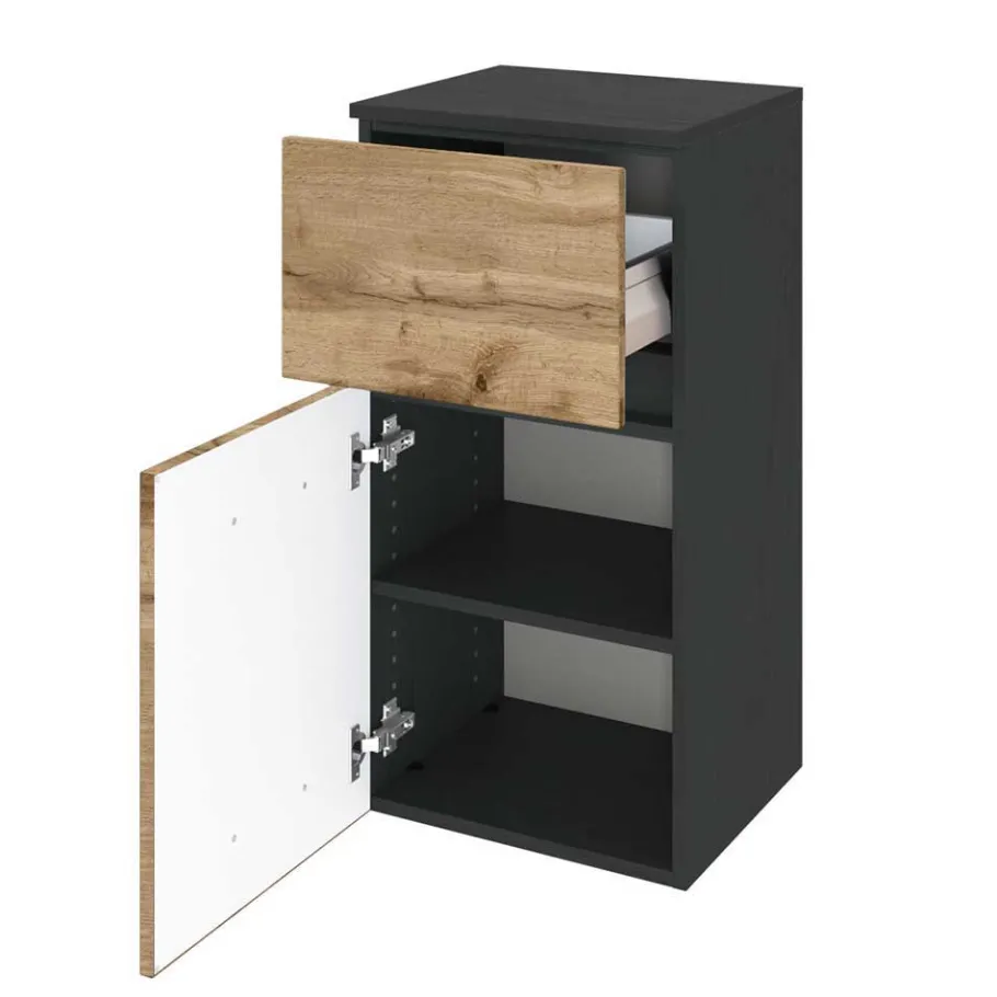 Outlet Wohnen Badblock Möbel Kombi zweifarbig - Endely (fünfteilig)