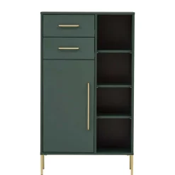Best Wohnen Badeinrichtung Möbel in Dunkelgrün & Gold - Aqua (sechsteilig)