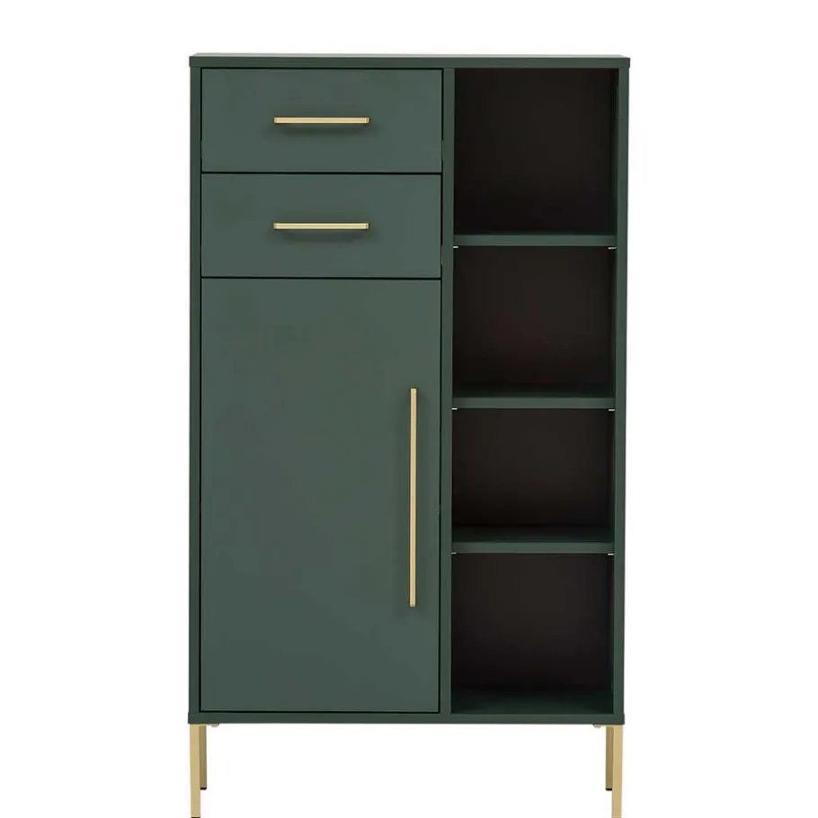 Best Wohnen Badeinrichtung Möbel in Dunkelgrün & Gold - Aqua (sechsteilig)
