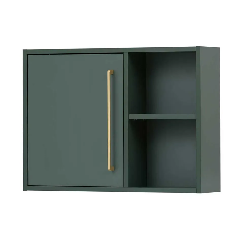Best Wohnen Badeinrichtung Möbel in Dunkelgrün & Gold - Aqua (sechsteilig)