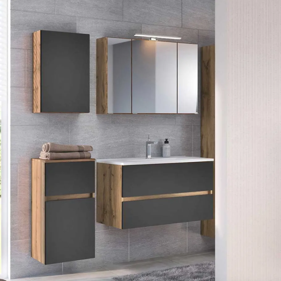 New Wohnen Badeinrichtung Möbel Set - Athrin (vierteilig)