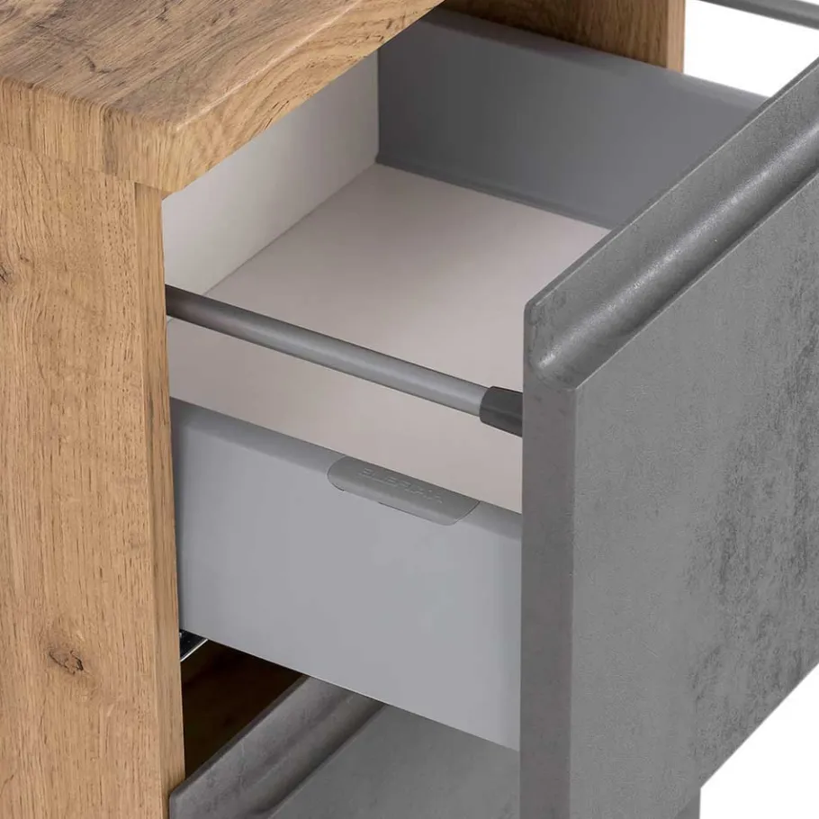 Best Wohnen Badeinrichtung Set in Beton Optik - Mia (vierteilig)