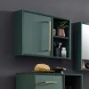 New Wohnen Badezimmer Hängeschrank in Dunkelgrün & Gold - Aqua