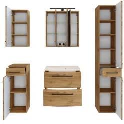 Outlet Wohnen Badezimmer Möbel Einrichtung Set - Arazony (fünfteilig)