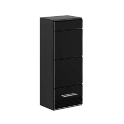 New Wohnen Badezimmer Möbelblock in Schwarz - Culina (fünfteilig)