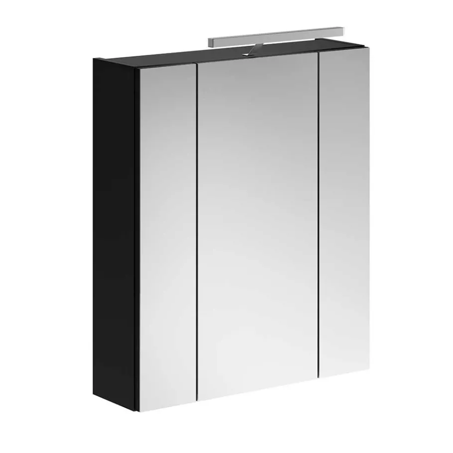New Wohnen Badezimmer Möbelblock in Schwarz - Culina (fünfteilig)