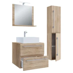 Best Wohnen Badezimmer Möbelset in Holzoptik - Caleena (dreiteilig)