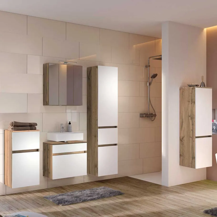 Discount Wohnen Badezimmer Set Möbel Kombi - Maklesa (fünfteilig)