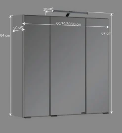Best Wohnen Badezimmer Set Sagunis in Weiß Hochglanz (fünfteilig)