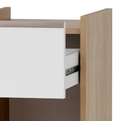 Discount Wohnen Badezimmer Unterschrank in Weiß und Eiche Hell - Ronya