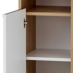 Discount Wohnen Badezimmer Unterschrank in Weiß und Eiche Hell - Ronya
