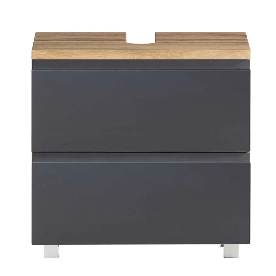Wohnen Badezimmer Waschplatz in mattem Grau - Jambi (zweiteilig)