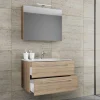 Outlet Wohnen Badezimmer Waschplatz Set mit LED - Caleena (zweiteilig)