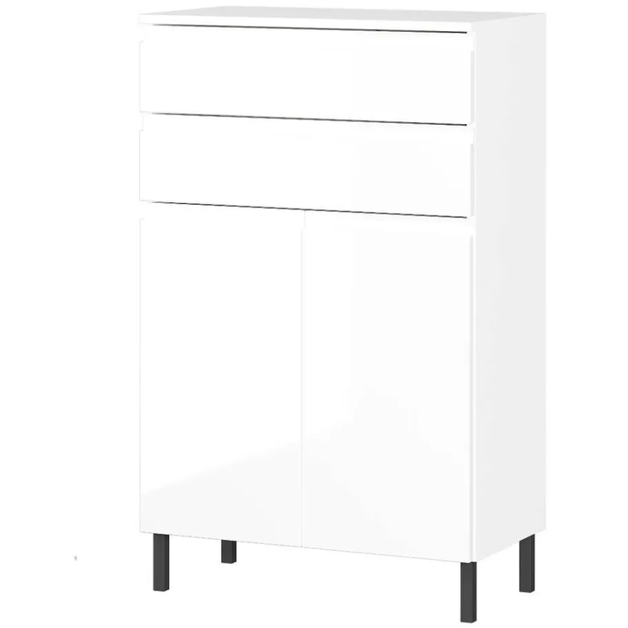 Clearance Wohnen Badezimmer-Kommode in Weiß Hochglanz - Loeesa