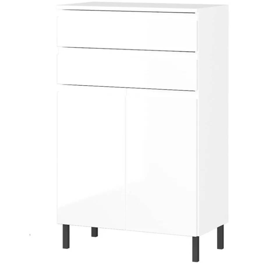Clearance Wohnen Badezimmer-Kommode in Weiß Hochglanz - Loeesa
