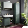 Hot Wohnen Badezimmermöbel in Dunkelgrün & Gold - Aqua (dreiteilig)
