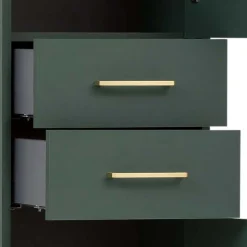 Hot Wohnen Badezimmermöbel in Dunkelgrün & Gold - Aqua (dreiteilig)