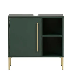 Hot Wohnen Badezimmermöbel in Dunkelgrün & Gold - Aqua (dreiteilig)