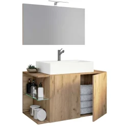 Hot Wohnen Badezimmer-Waschtisch & Spiegel - Yulmatro (zweiteilig)