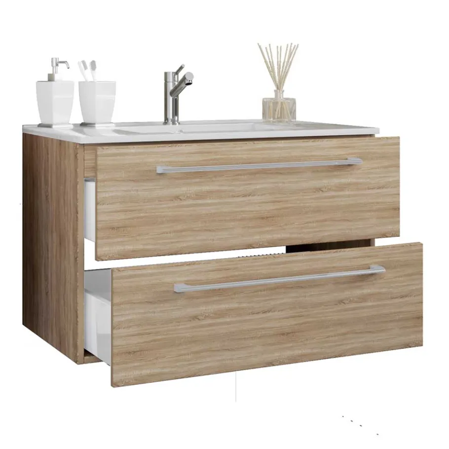Best Wohnen Badmöbel Einrichtungsset für Wandmontage - Caleena (dreiteilig)