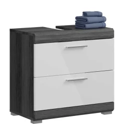 Discount Wohnen Badmöbel Hochschrank & Beckenschrank & Spiegel - Nancys (dreiteilig)