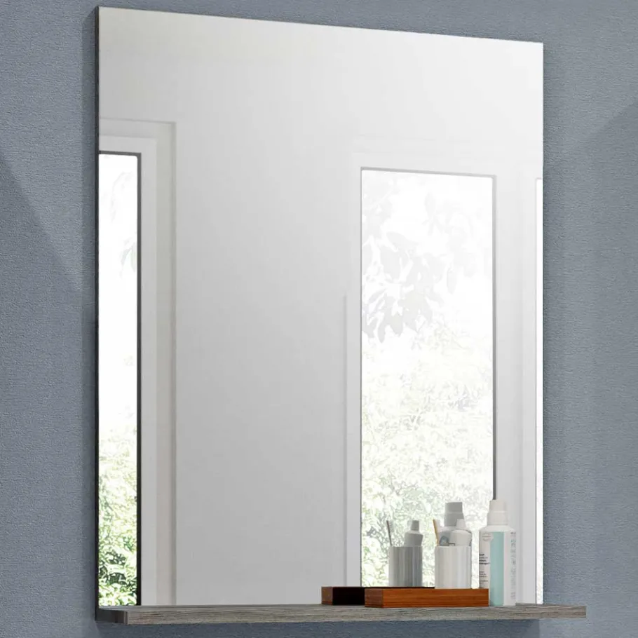 Discount Wohnen Badmöbel Hochschrank & Beckenschrank & Spiegel - Nancys (dreiteilig)