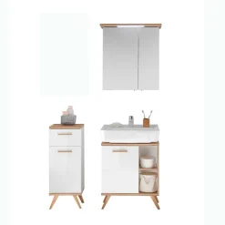 Online Wohnen Badmöbel Kombination im Skandi Design - Timur (dreiteilig)
