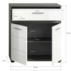 Wohnen Badmöbel Kombination modern - Chapan (dreiteilig)