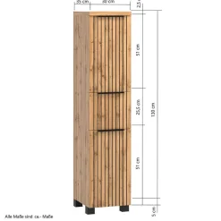 Clearance Wohnen Badmöbel Set im Modernen Stil - Crystoga (vierteilig)
