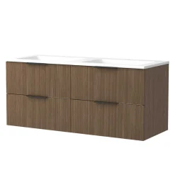 New Wohnen Badmöbel-Set mit zwei Becken modern - Ucaida (vierteilig)