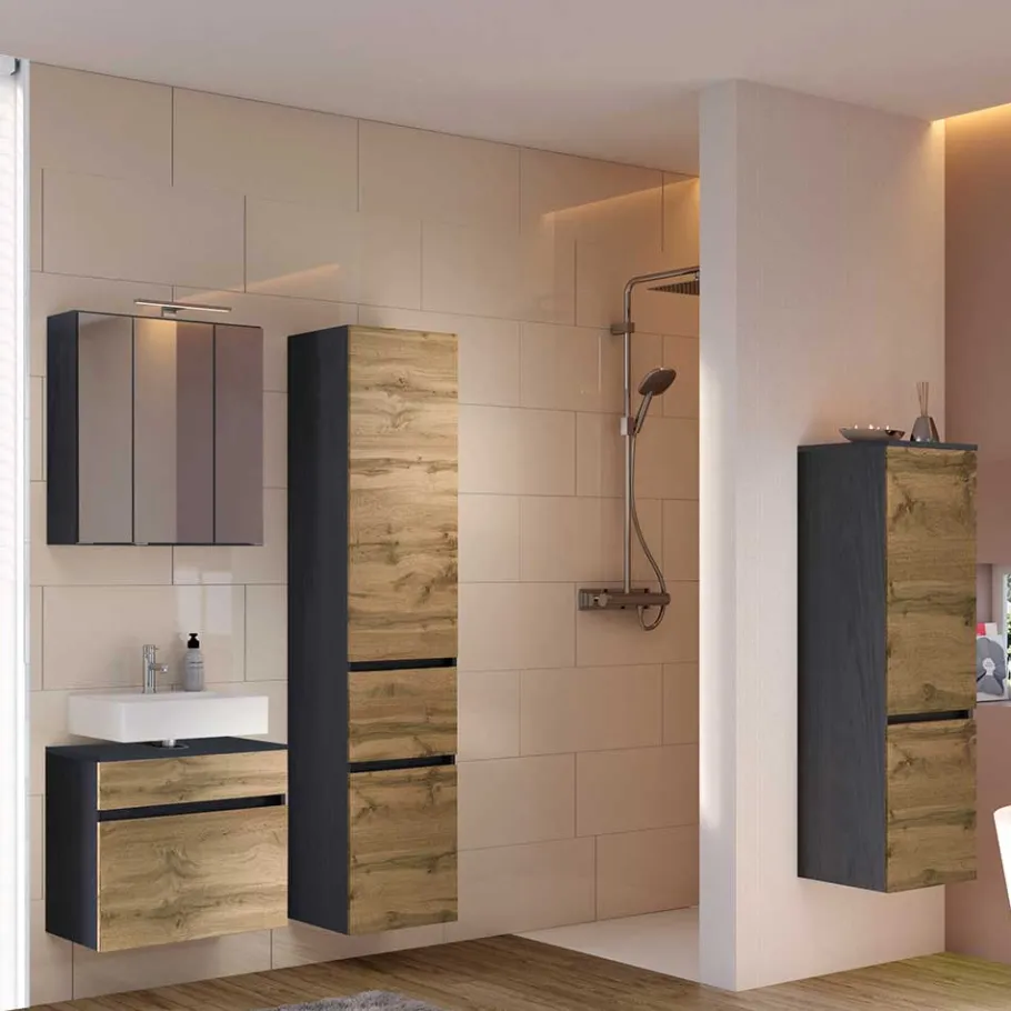 Clearance Wohnen Badschrank Kombination modern - Endely (vierteilig)