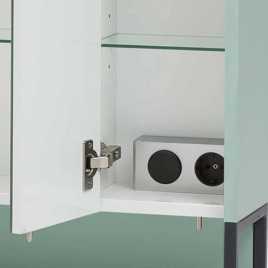 Sale Wohnen Badschränke in Mint Grün & Anthrazit - Esdrus (dreiteilig)