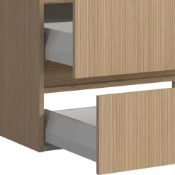 Wohnen Bad-Waschplatz mit Midischrank Set - Leitha (dreiteilig)