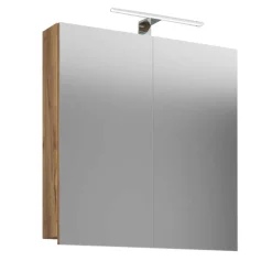 Outlet Wohnen Bad-Waschtisch & Spiegelschrank modern - Karin (zweiteilig)