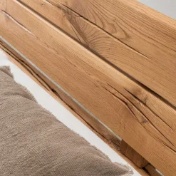 Discount Wohnen Balken Massivholzbett aus Eiche - Tilla