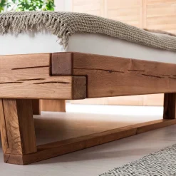 Discount Wohnen Balken Massivholzbett aus Eiche - Tilla