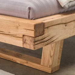 Discount Wohnen Balken Massivholzbett aus Eiche - Tilla