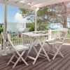 Discount Wohnen Balkon Sitzgruppe in Grey Wash - Paisly (dreiteilig)