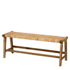 Wohnen Bank aus Rattan Geflecht & Teak Holz - Thani